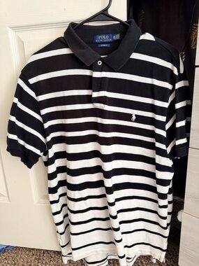 Polo by Ralph Lauren Black & White Striped Polo Shirt